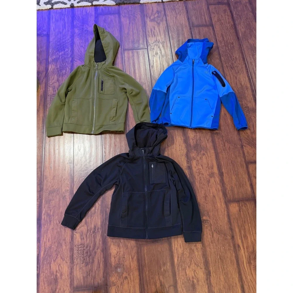 Hoodie Jacket Lot‎ Size 8 Performance Zip Up Hoodies Bundle of 3